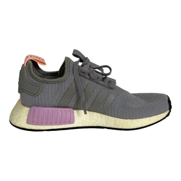 Adidas NMD R1 Running Shoes Grey Size 5.5 Sneakers Reflective Foam Cushioned NEW - Picture 2 of 11